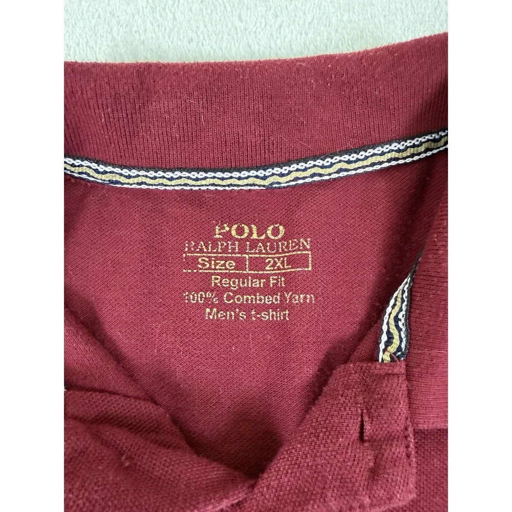 Polo Ralph Lauren Regular Fit Polo Shirt Burgundy Men's 2XL